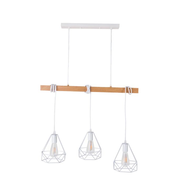 Lámpara Colgante Indaiatuba Metal y Madera SKD-P80017 1 Lámpara Colgante Indaiatuba Metal y Madera SKD-P80017 1