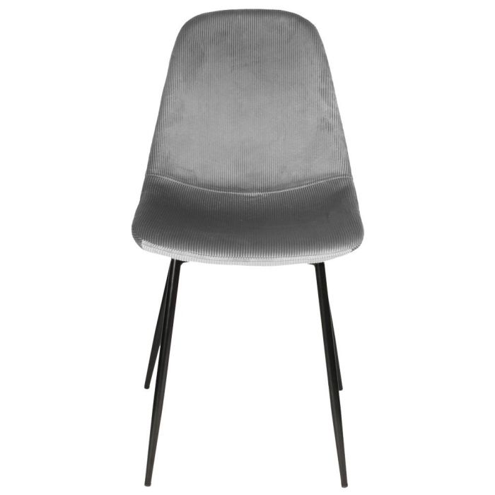 Home Deco Factory Silla Giulia Terciopelo Gris Colección Lounge 1