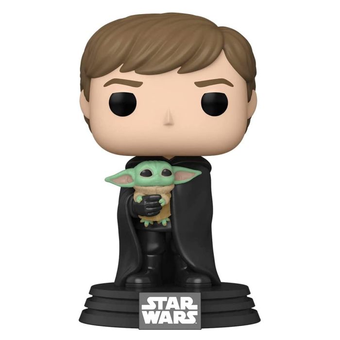 Funko Pop Star Wars The Mandalorian Luke Con Child - Figura de Vinilo de 9cm con Caja Original 1