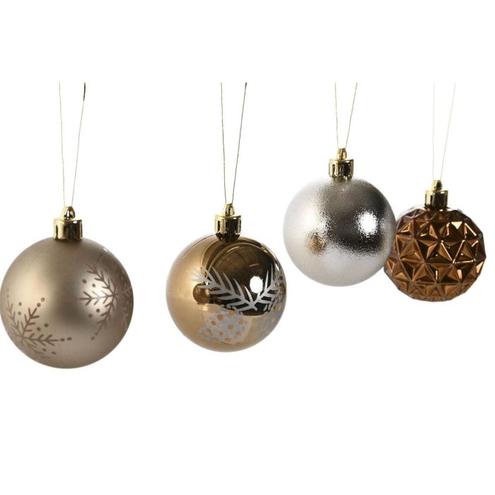 Bola Decoracion Navidad Moderna DKD Home Decor Bronce 16 x 26 x 16 cm Set de 25 2