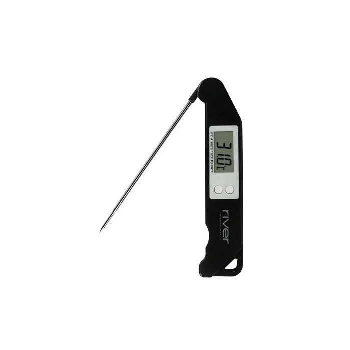 River ACK-001 Termómetro de Cocina para Alimentos Negro con Pantalla LCD y Sensor Plegable 1