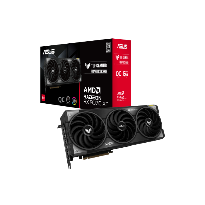ASUS TUF Gaming TUF-RX9070XT-O16G-GAMING AMD Radeon RX 9070 XT 16GB GDDR6 256-bit PCIe 5.0 3 Ventiladores RGB 10