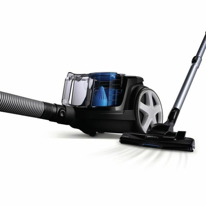 Aspirador Philips FC9331/09 sin bolsa, tipo bidón, con 900W de potencia y 1.5L de capacidad. Diseño Negro y Azul Intenso. 4