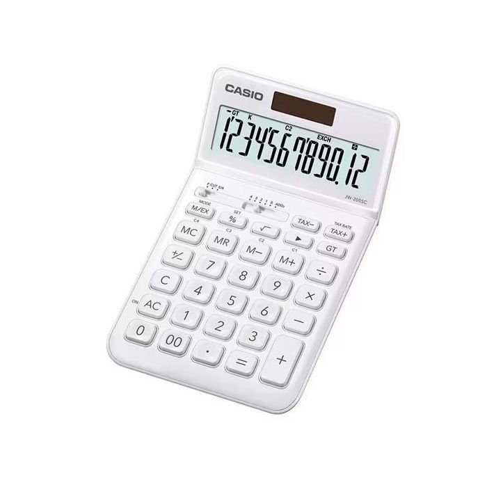 Calculadora Casio JW-200SC-WE Blanco Plástico Calculadora Casio JW-200SC-WE Blanco Plástico
