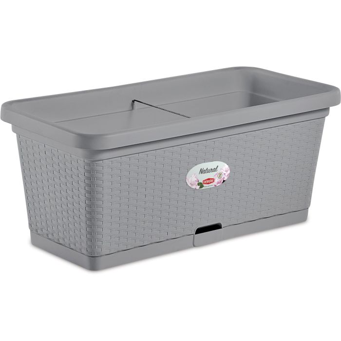 Jardinera STEFANPLAST NATURAL - 66 L - 80x40x34h cm - Gris piedra 3 Jardinera STEFANPLAST NATURAL - 66 L - 80x40x34h cm - Gris piedra 3