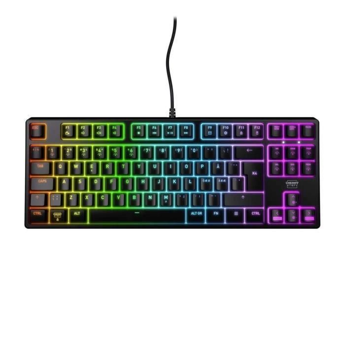 Cherry XTRFY K4V2 RGB TKL Teclado Mecánico para Juegos - Formato TKL - Negro AAATP05266