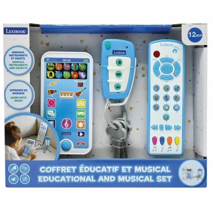 Lexibook Llavero Juguete Educativo Teléfono Control Remoto: Sonidos, Melodías, Animales, Números, Colores y Formas para Niños 1