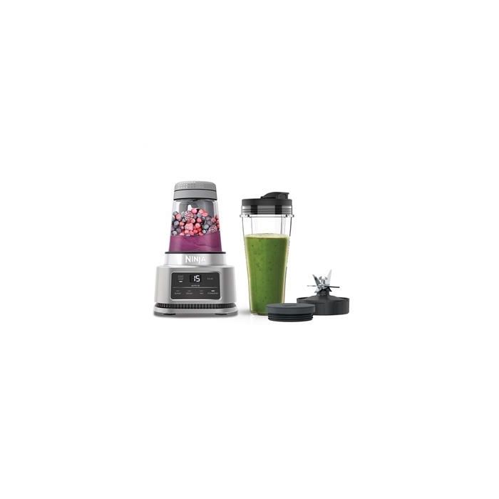 Ninja CB100EU Batidora de Vaso 2 en 1 Power Nutri 1100W con Smart Torque y Recipientes de 700ml y 400ml