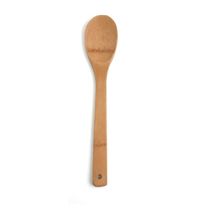 Quid Cucharón de Cocina de Bambú 30 cm Renova Bamboo. Utensilio de madera natural para servir y cocinar, apto lavavajillas.