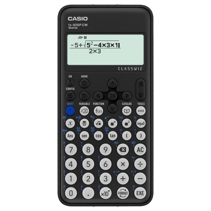 Casio Calculadora Cientifica Negra 15 Y 10+2 Dígitos 293 Funciones Y 9 Memorias Fx-82Spcw