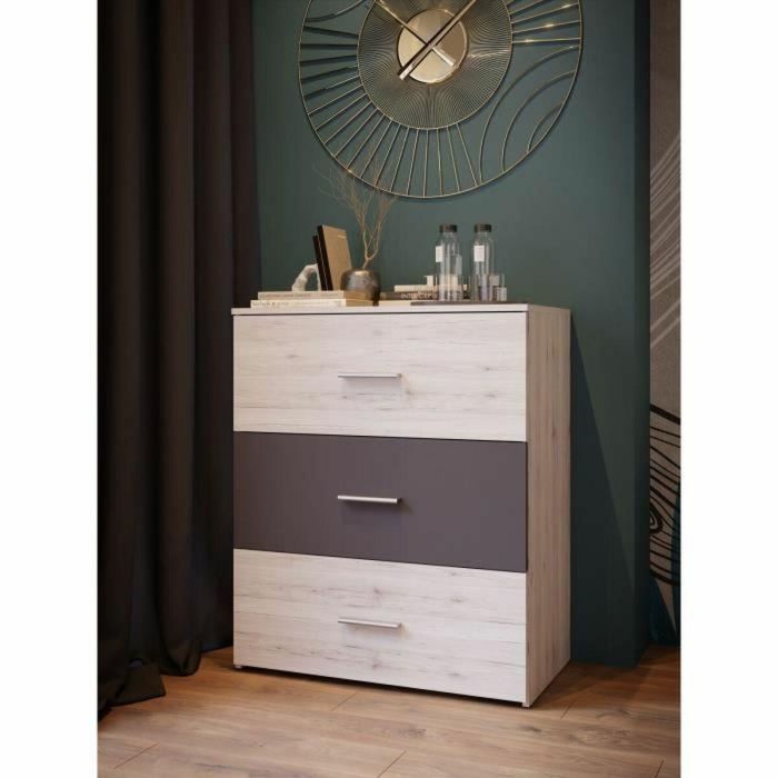 ADRIA ADRIAIRDK211J51 Cómoda 3 cajones Roble fresno Gris liso 75,2x41,3x89,7 cm 5 ADRIA ADRIAIRDK211J51 Cómoda 3 cajones Roble fresno Gris liso 75,2x41,3x89,7 cm 5