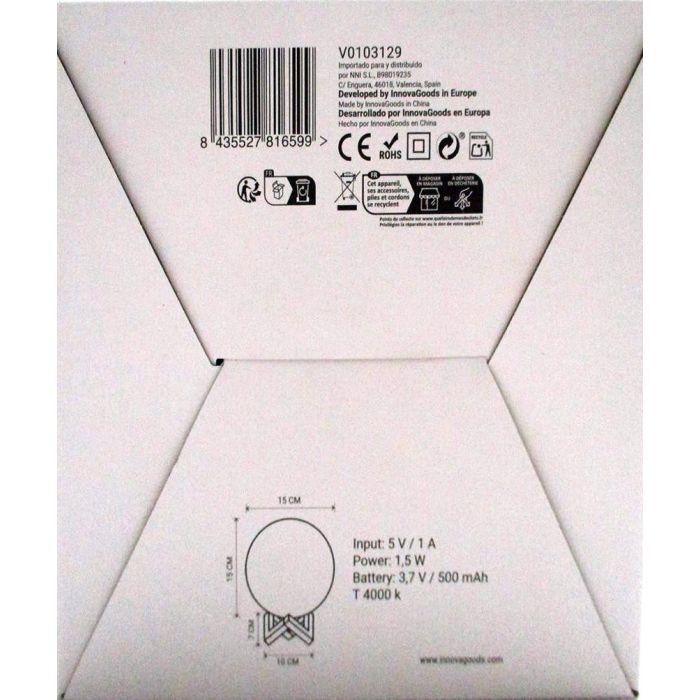 Innovagoods Lámpara LED Recargable Luna Moondy Luces para Decoración (6 Unidades) 17 Innovagoods Lámpara LED Recargable Luna Moondy Luces para Decoración (6 Unidades) 17