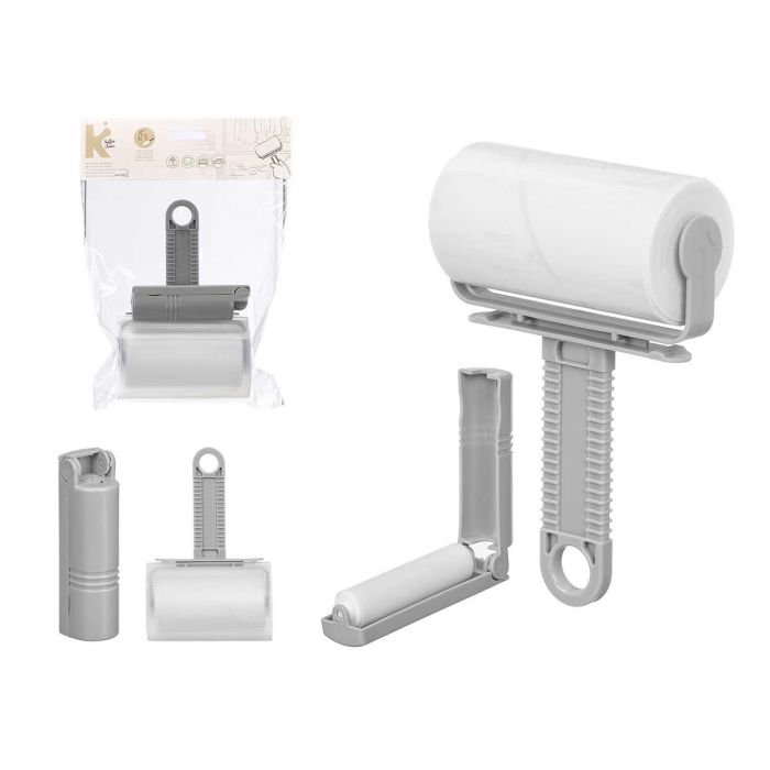 Arte Regal Set 2 Cepillos Quitapelusa de Silicona Gris – Incluye Pequeño 10x3x3 cm y Grande 17.5x11.5x7 cm para Ropa y Tapicería (12 Unidades)