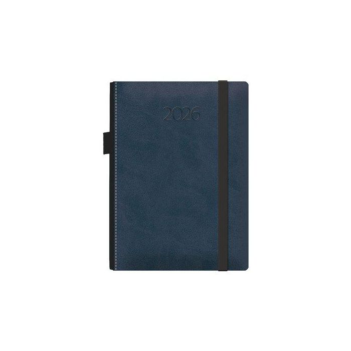 Agenda Anual (2026) Dohe Melbourne Cosida Tapa Extra Polipiel Con Goma 150X210 D/P Azul