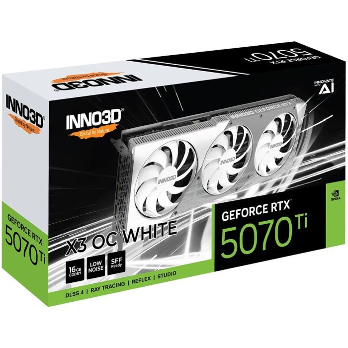 Inno3D RTX 5070 Ti X3 OC 16GB GDDR7 Tarjeta Gráfica 3 Ventiladores Blanca 1 Inno3D RTX 5070 Ti X3 OC 16GB GDDR7 Tarjeta Gráfica 3 Ventiladores Blanca 1