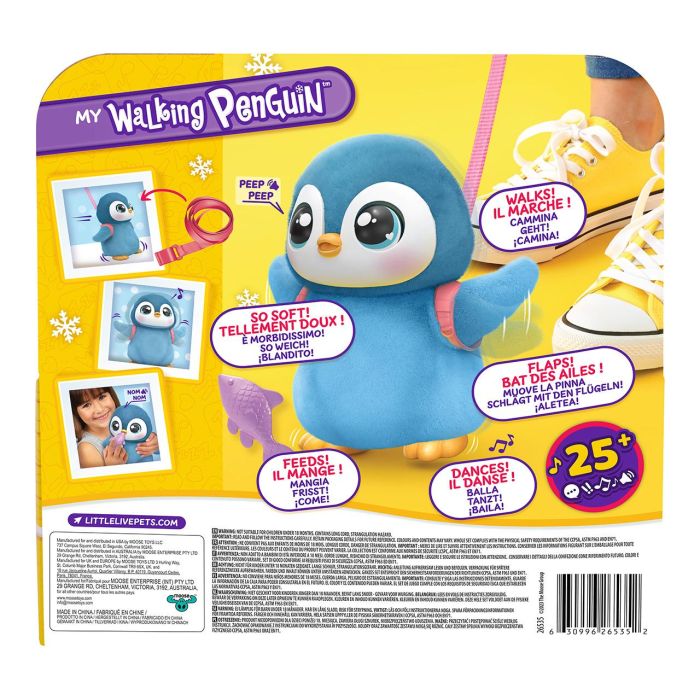 Moose Little Live Pets 26535 - Pingüino bebé interactivo Waddles con más de 25 sonidos y reacciones, +5 años 5