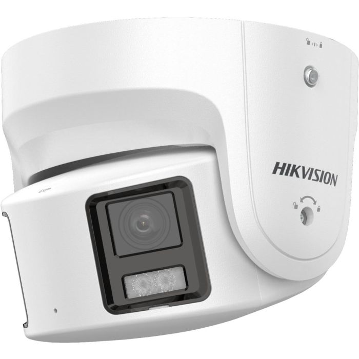 Hikvision Cámara IP Turret 8MP 4K Panoramic ColorVu 4mm WDR H.265+ IP67 con Audio, Alarma y Luz Blanca 30m PoE