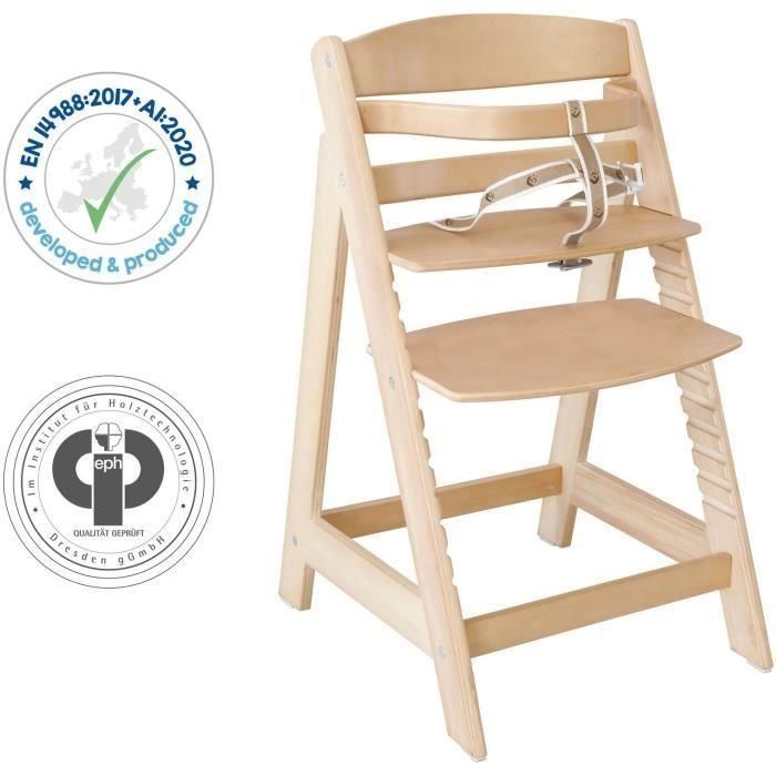 Trona de madera regulable Sit Up III - ROBA - Regulable en altura - Natural 3 Trona de madera regulable Sit Up III - ROBA - Regulable en altura - Natural 3
