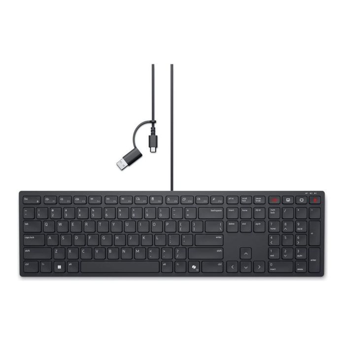 Dell Teclado KB525C USB-C QWERTY Español Negro Resistente a Salpicaduras con Adaptador USB-A 0 Dell Teclado KB525C USB-C QWERTY Español Negro Resistente a Salpicaduras con Adaptador USB-A 0