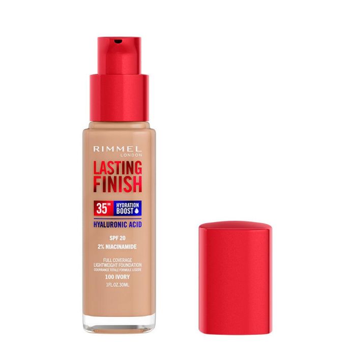 Rimmel London Base de Maquillaje Lasting Finish Hydration Boost SPF20 #100-Ivory 30 ml 1 Rimmel London Base de Maquillaje Lasting Finish Hydration Boost SPF20 #100-Ivory 30 ml 1