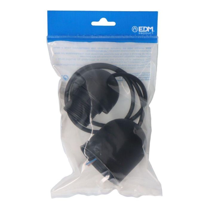 Edm Conjunto Colgante E27 Cable 80cm Negro Uso Interior Edm Conjunto Colgante E27 Cable 80cm Negro Uso Interior