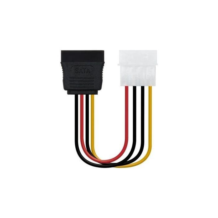 Nanocable 10.19.0205-OEM Cable de Alimentación Molex 4 pin Macho a SATA Hembra, 16cm