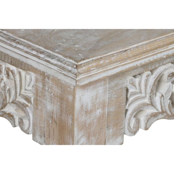 DKD Home Decor Consola Indio de Madera de Mango Natural y Blanco, Desmontable, 100.5 cm Ancho x 39 cm Fondo x 79 cm Alto 5 DKD Home Decor Consola Indio de Madera de Mango Natural y Blanco, Desmontable, 100.5 cm Ancho x 39 cm Fondo x 79 cm Alto 5