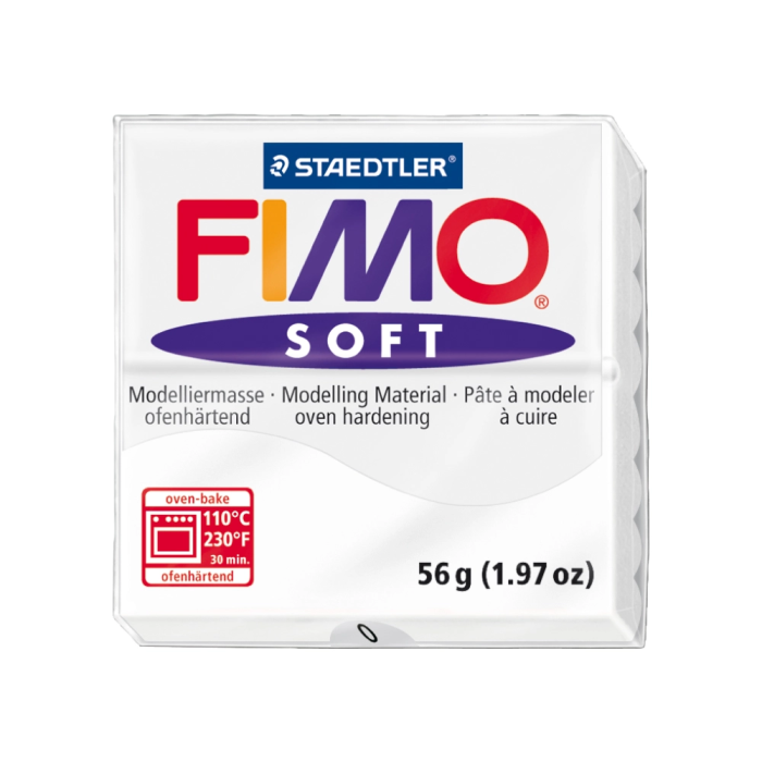 Staedtler Pasta de modelar Fimo Soft 57g Blanda Color Blanco 1