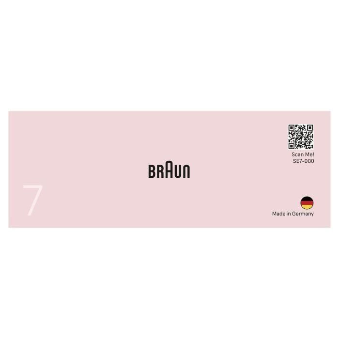 Depiladora eléctrica - BRAUN - SILK EPIL 7 SE 7-000 - 2 velocidades - Sin cable - 40 min - Blanco / Rosa 4 Depiladora eléctrica - BRAUN - SILK EPIL 7 SE 7-000 - 2 velocidades - Sin cable - 40 min - Blanco / Rosa 4