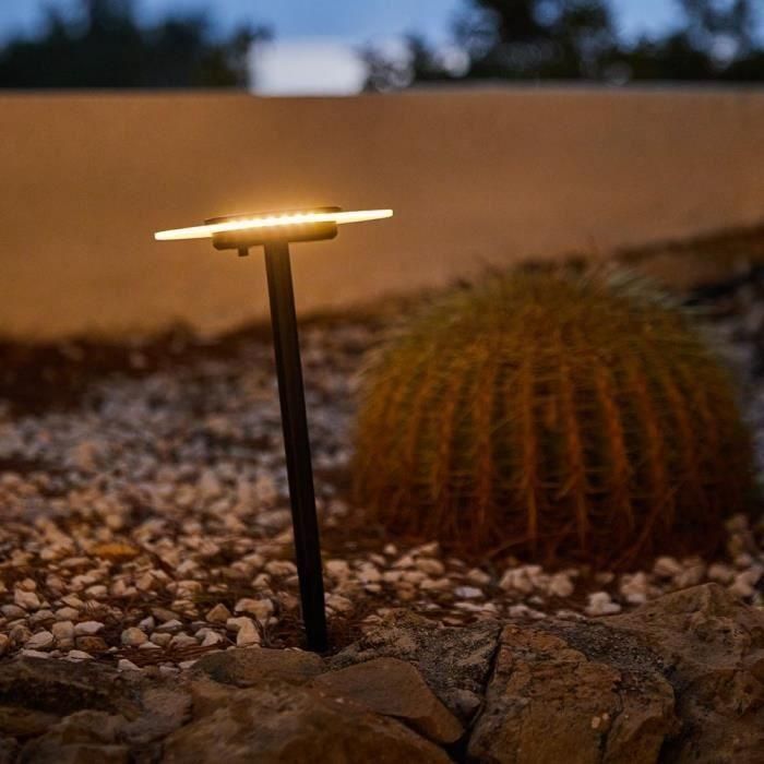 Juego de 2 balizas solares para pegar - LUMISKY - UFO - H35 cm - LED blanco cálido 1 Juego de 2 balizas solares para pegar - LUMISKY - UFO - H35 cm - LED blanco cálido 1