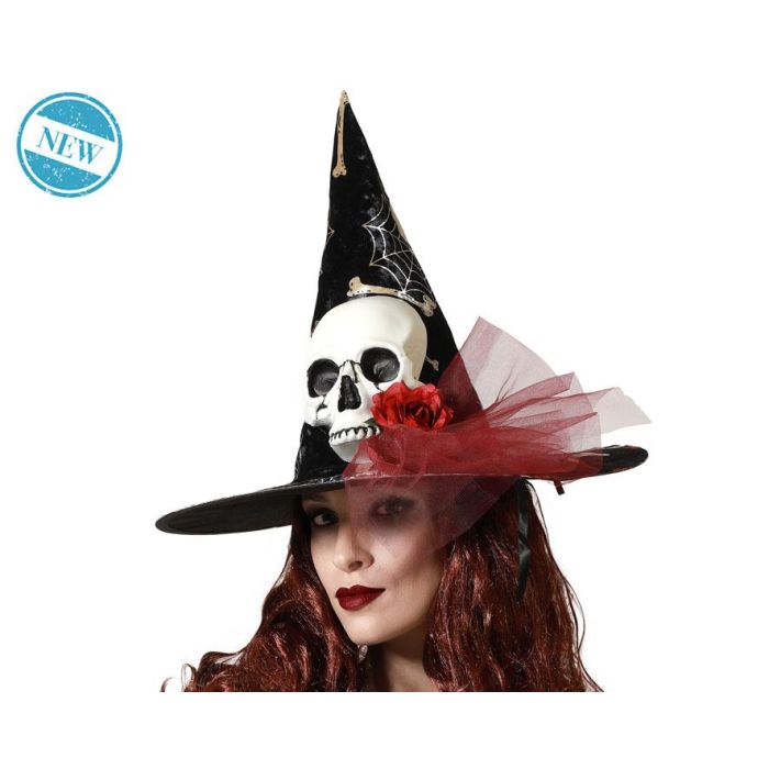 Sombrero Halloween Calavera Negro