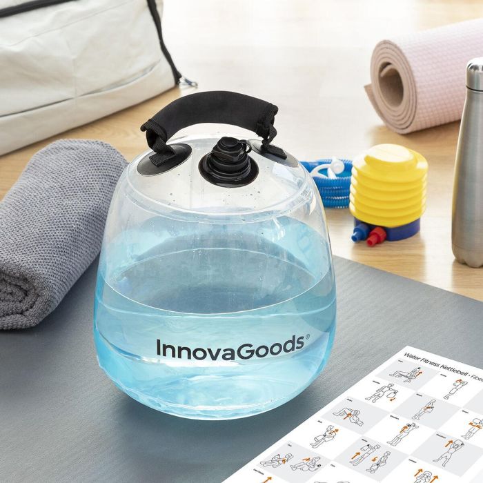 Pesa Rusa de Agua para Entrenamiento Fitness con Guía de Ejercicios Fibell InnovaGoods 13 Pesa Rusa de Agua para Entrenamiento Fitness con Guía de Ejercicios Fibell InnovaGoods 13