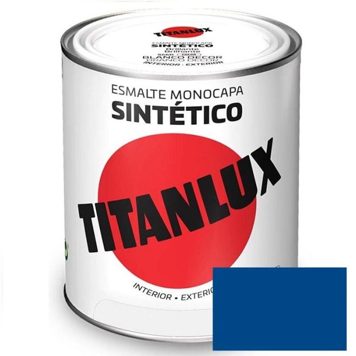 Titanlux 551 Esmalte Sintético Industrial Azul Marino 750ml Secado Rápido para Acero