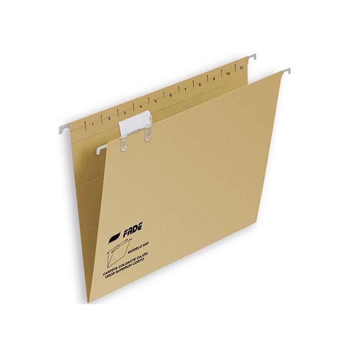 Fade Carpeta Colgante Visor Superior Kio Kraft Cartulina Folio Con Etiquetas -50U- Fade Carpeta Colgante Visor Superior Kio Kraft Cartulina Folio Con Etiquetas -50U-