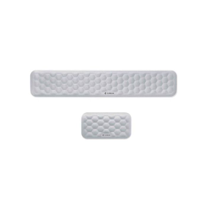 Subblim SUBMP-04E011 Pack 2 Reposamuñecas Teclado + Ratón Ergonómicos AirPadding Espuma Viscoelástica Negro para Oficina y Gaming