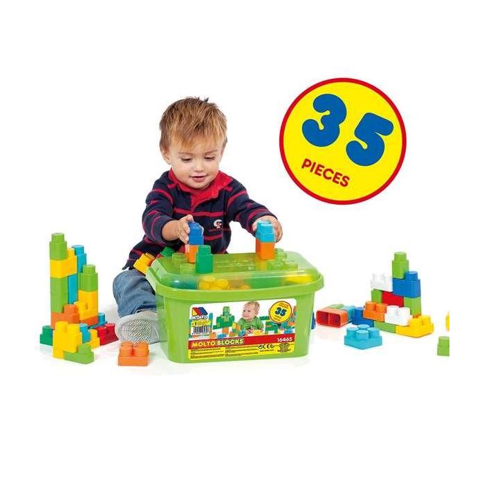 Molto 12470 Cubeta de Bloques de Construcción 35 Piezas de Plástico para Niños +1 Año 5 Molto 12470 Cubeta de Bloques de Construcción 35 Piezas de Plástico para Niños +1 Año 5