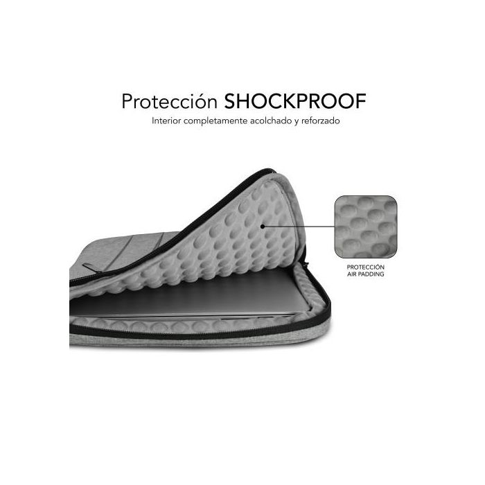 SUBBLIM Maletin Air Padding 360 Sleeve 13,3-14" Light Grey 3 SUBBLIM Maletin Air Padding 360 Sleeve 13,3-14" Light Grey 3