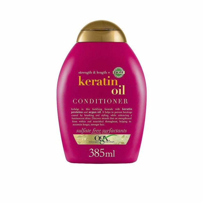 OGX KERATIN OIL Acondicionador Anti-Rotura con Aceite de Coco, Keratina y Aguacate - 385 ml