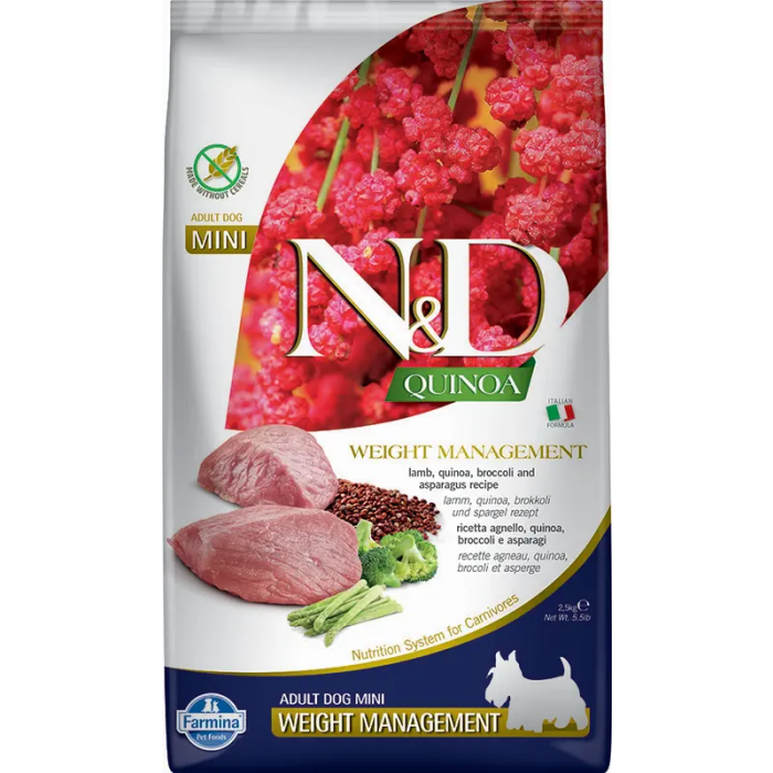 Farmina N&D Dog Quinoa Weight Management Cordero Mini 2,5 kg Farmina N&D Dog Quinoa Weight Management Cordero Mini 2,5 kg
