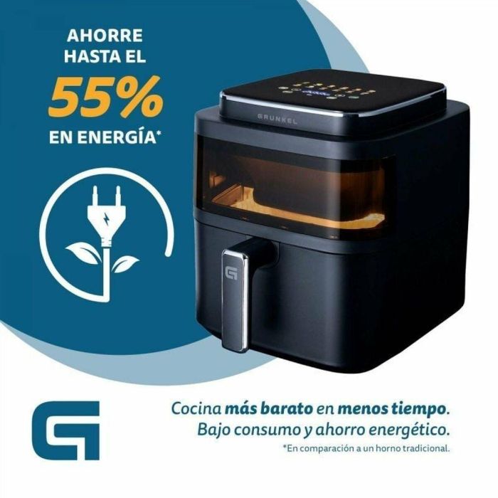 Freidora de Aire Grunkel Light Fryer 1400 W 6 L Negro 1
