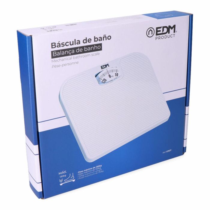 Báscula Analógica EDM 07617 Polipropileno 130 Kg 26 x 24 x 4 cm 24 x 26 x 4 cm 1 Báscula Analógica EDM 07617 Polipropileno 130 Kg 26 x 24 x 4 cm 24 x 26 x 4 cm 1