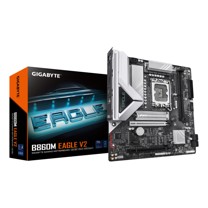 GIGABYTE B860M EAGLE V2 Placa base micro ATX Intel Core Ultra (Series 2) LGA 1851 DDR5 PCIe 5.0 LAN 2.5 GbE