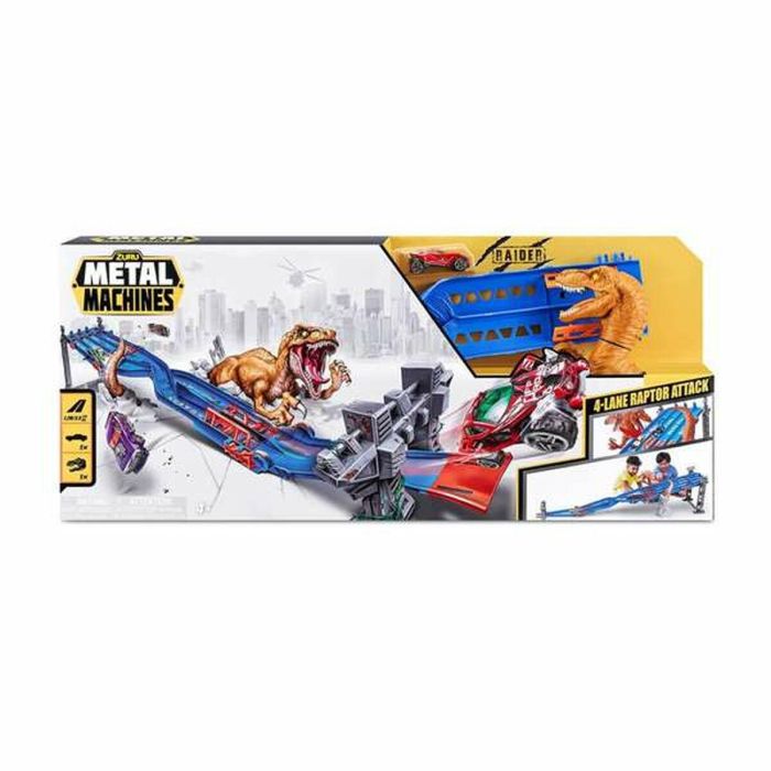 Pista de Carreras Zuru Metal Machines 4-Lane Raptor Attack 70 x 11 x 30 cm 1 Pista de Carreras Zuru Metal Machines 4-Lane Raptor Attack 70 x 11 x 30 cm 1