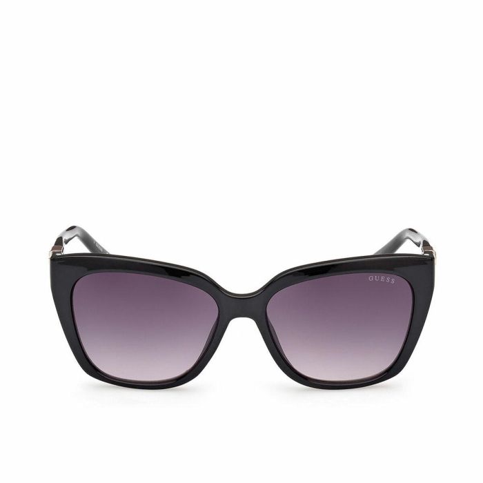 Guess GU7878 01B Gafas de Sol para Mujer Cuadradas Negras Brillantes con Cristales Humo Degradado 140mm