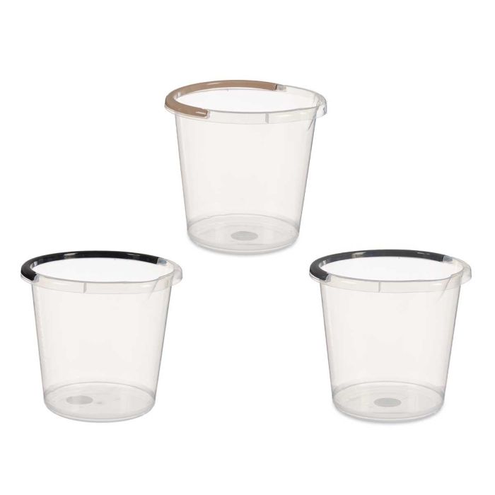 Cubo Agua Transparente 13L Con Asa Surtidos Col Osc Arte Regal 31X29CM (24 Unidades) 1 Cubo Agua Transparente 13L Con Asa Surtidos Col Osc Arte Regal 31X29CM (24 Unidades) 1
