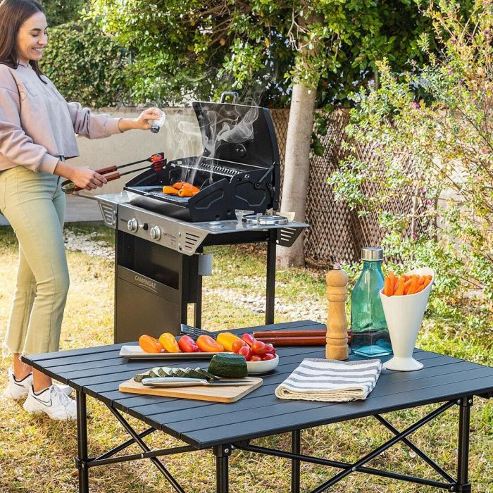 Mesa de Camping Plegable con Cesta y Funda Folble InnovaGoods 1