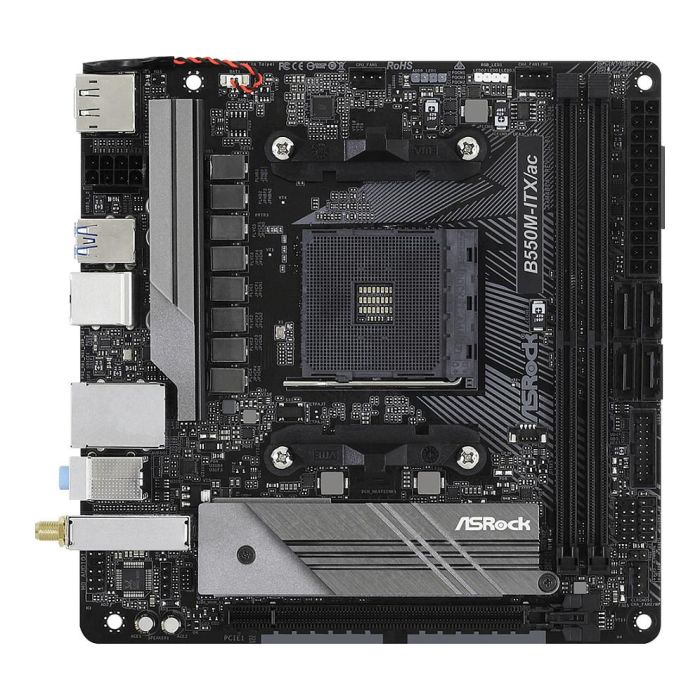 ASRock B550M-ITX/ac Placa Base AM4 Mini ITX AMD B550 DDR4 HDMI/DP Retail 1