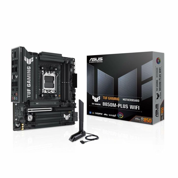 ASUS TUF GAMING B850M-PLUS WiFi Placa Base micro ATX AMD B850 Zócalo AM5 DDR5 para Ryzen 7000/8000/9000 Series Wi-Fi 6E BT 5.3 25