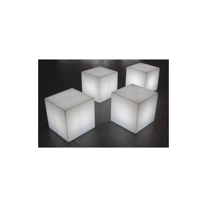 Lumisky Bombilla Cubo Blanco 40 cm E27 Polietileno Elegante Ambiente Cálido 2