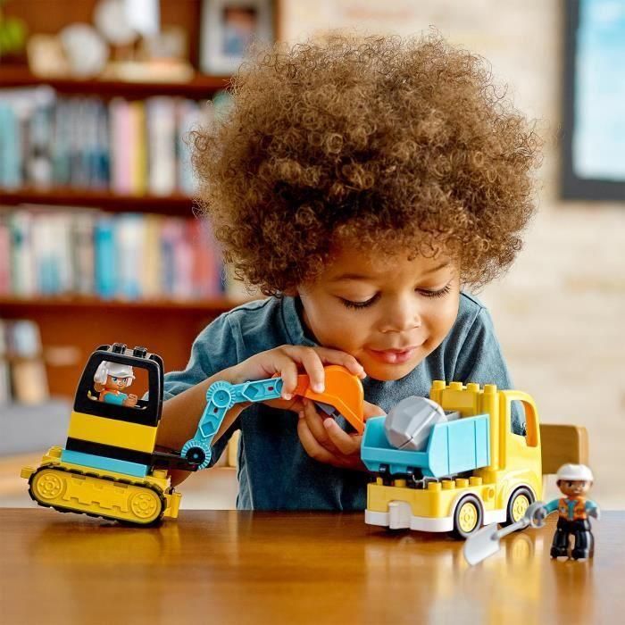 Lego 10931 Set de Construcción Duplo Camión y Excavadora con Orugas, Incluye 2 Figuras de Trabajadores para Niños +2 años 3